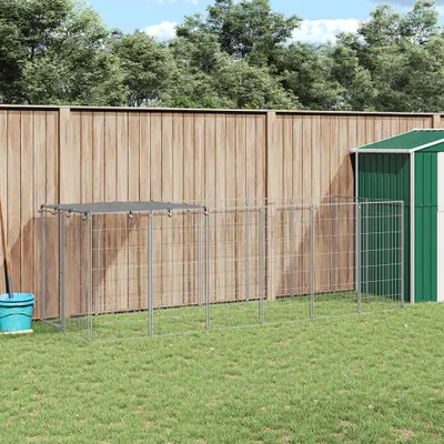 Immagine prodotto di vidaXL Cuccia per cani argento 330x110x110 cm acciaio