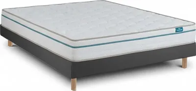 Image de Ensemble Cloud One et Sommier Noir - Lit avec Matelas 120 x 200 cm
