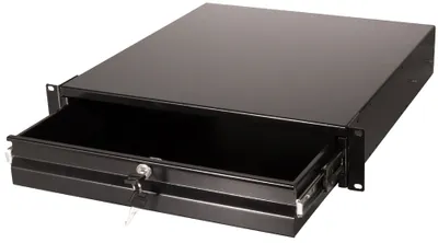 Obrázok produktu pre LogiLink Rack Storage Drawer - Schwarz, RAL 9004 - 2U - 48.3 cm (19")