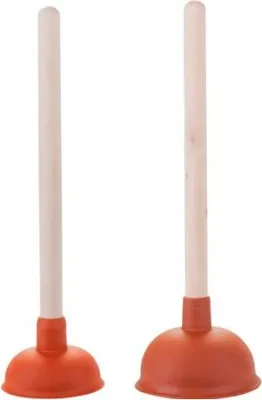 Produktbild von Ausgussreiniger Pömpel Saugglocke 115 mm, mit Holzstiel 35 cm, Gummi