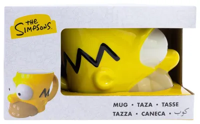 Productafbeelding van Grote 3D Homer Simpson mok, geel, geel, one size