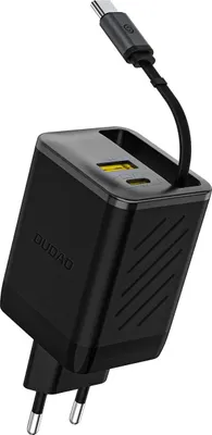 Immagine prodotto di Dudao A67EU Caricabatterie GaN 67W con cavo USB C Nero