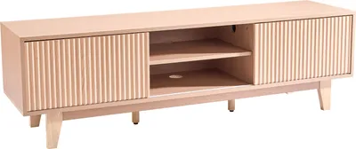 Immagine prodotto di SucceBuy mobile TV in stile boho (150 x 39 x 45 cm), tavolo TV resistente con ripiani aperti regolabili e porta scorrevole, ideale per il soggiorno e la camera da letto