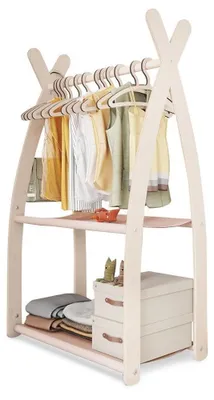 Obrázek produktu pro Omgoods - Dřevěný věšák na dětské oblečení - 95x106x32 cm