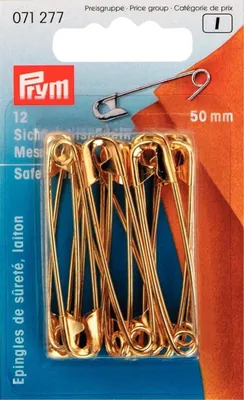 Produktbild von Sicherheitsnadeln, Nr.3, 50mm, goldfarbig