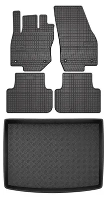 Obrázok produktu pre Gumové autokoberce SolidPRO + vaňa kufra pre: Volkswagen Tiguan III 2024- nastaviteľná podlaha dole 5 ks