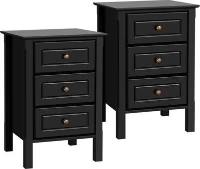 Produktbild von Yaheetech 2x Nachtschrank Nachtkommode Boxspringbett Nachttisch Konsole Schrank 40x40x60 cm