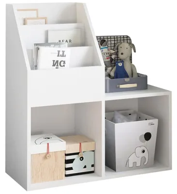 Immagine prodotto di Libreria Cameretta Bambini Legno Scaffale 5 Ripiani Porta Giocattoli Libri Rivis
