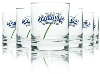 Produktbild von 6x Grasovka Vodka Glas 0,2l Tumbler Longdrink Gläser Gastro Bar Polen Party