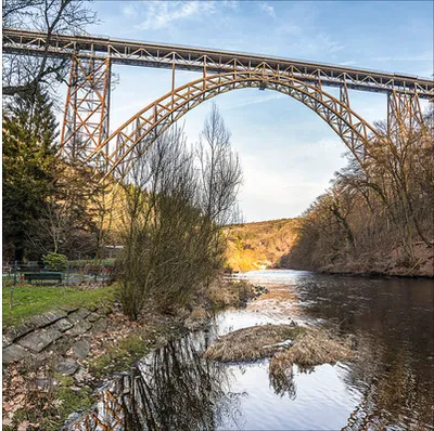 Produktbild von Glasbild Wuppertal Müngstener Brücke 50x50 cm