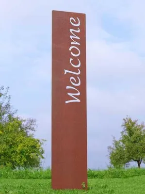 Produktbild von Gartenstele "Welcome" 120 cm hoch, Gartenstecker, Gartendekoration