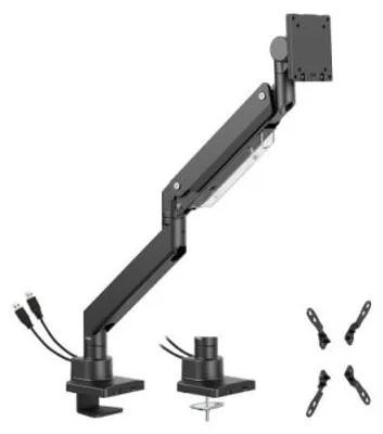 Zdjęcie produktu dla ONKRON G130-B, Zacisk/przelotka, 27 kg, 43,2 cm (17"), 144,8 cm (57"), 200 x 200 mm, Czarny