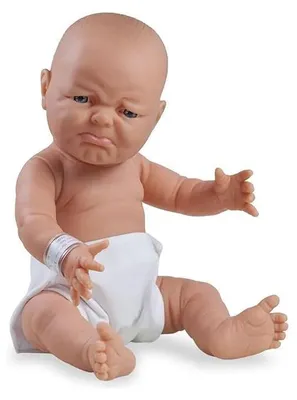 Produktbild von Die Puppenfabrik Babypuppe 45 cm Junge Luca Sad