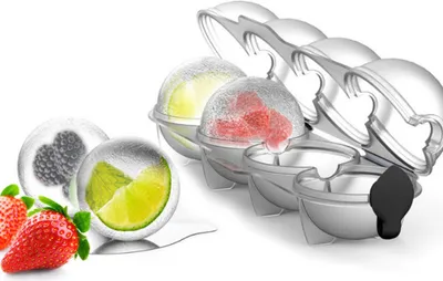 Produktbild von Küche Ice Box Ice Cream Maker Werkzeug 4 Loch Ice Cube Makers Runde Eis Hockey Form Wodka Ball Eis Form bar Party Artikel,