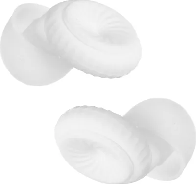 Produktbild von Ohrstöpsel 35 dB Geräuschreduzierung Silikon Weiß 2er Set zum Schlafen und Reisen mit Tasche