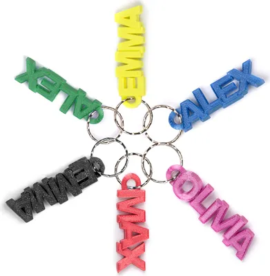 Produktbild von Ferocity Schlüsselanhänger Geschenk für Kinder individuell personalisiert mit Namen 3D gedruckt ein Super Glücksbringer zum Schulanfang [122]