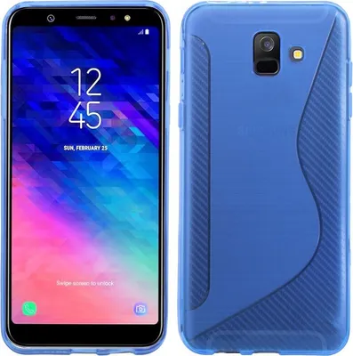Immagine prodotto di Samsung Galaxy A6 Telefono cellulare Custodia protettiva in silicone nero blu