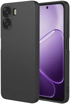 Immagine prodotto di Custodia per Oppo A6x - Cover posteriore Phonesta Soft Silk in silicone - Nero