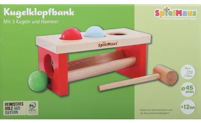 Produktbild von Holz Klopfbank Lernspielzeug 24x11x10cm bunt