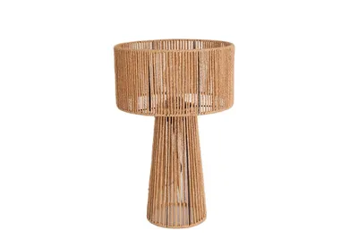 Obrázek produktu pro SIMBU HS přírodní dekorativní stolní lampa v boho stylu 1xE27 ratanový jídelní stůl do obývacího pokoje jídelní lampa barva: přírodní (Ø28cm)