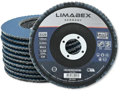 Produktbild von Fächerscheiben 125 mm Metall Stahl Edelstahl Z120 Lamellenscheiben INOX 5 Stück PRO Series