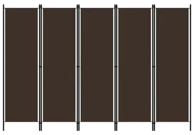 Obrázok produktu pre Paraván ako rozdeľovač priestoru, 5-dielny, hnedý, 250 x 180 cm