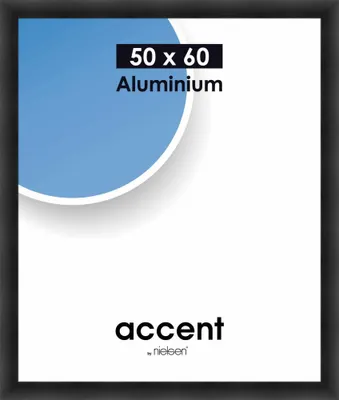 Produktbild von accent by nielsen Aluminium Bilderrahmen Largo, 50x60 cm, Struktur Schwarz Matt
