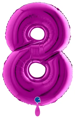 Immagine prodotto di Pallone gonfiabile numero 8 viola 102cm extra large