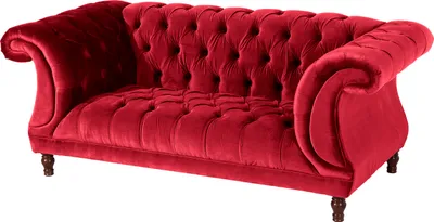 Produktbild von Max Winzer Sofa 2-Sitzer Ivette - Samtvelours rot - Maße: 200 x 100 x 80 cm