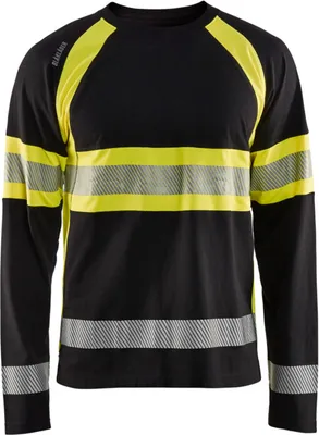 Produktbild von Blakläder® High Vis Shirt langärmelig 3510 1030 in div. Farben, Farbe:schwarz/gelb, Größe:M