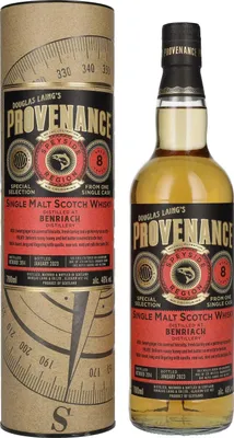 Produktbild von Douglas Laing PROVENANCE Benriach 8 Years Old Single Cask Malt 2014 46% Vol. 0,7l in Geschenkbox