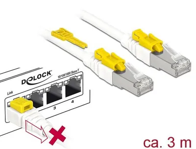 Produktbild von DeLOCK 85333, 3 m, Cat6a, S/FTP (S-STP), RJ-45, RJ-45, Weiß