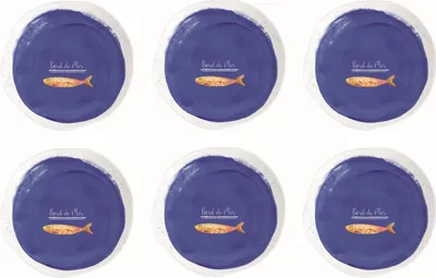 Produktbild von 6er Set Frühstücksteller, Kuchenteller Maritim BORD DE MER D. 21cm Easy Life