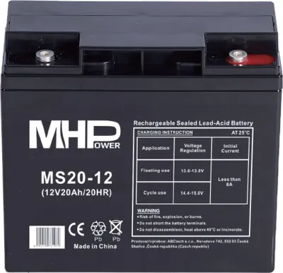 Immagine prodotto di Batteria al piombo MHPower MS20-12 AGM 12V/20Ah T5