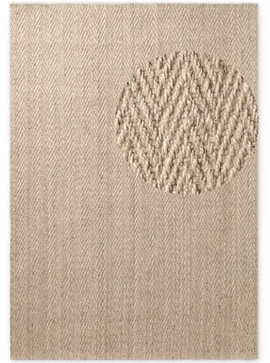 Image de Tapis en jute Villeroy & Boch, modèle Mirabelle, couleur crème naturelle, tissé à la main, robuste