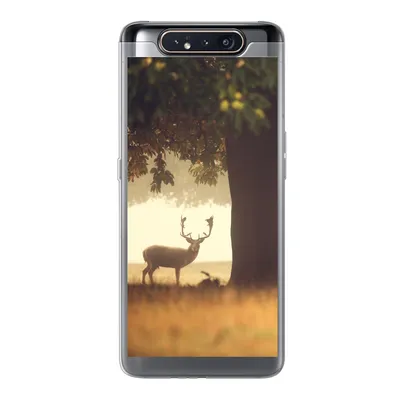Produktbild von MuchoWow® Handyhülle Schutzhülle Hülle für Samsung Galaxy A80 Hirsche - Bäume - Wald Silikon Softcase Handy Hülle - Schutzdeckel