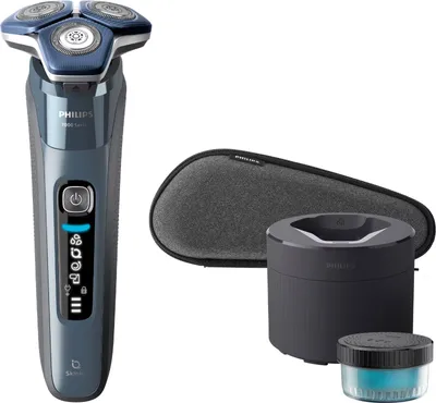 Zdjęcie produktu dla Philips SHAVER Series 7000 Golarka Seria 7000 S7882/55 Golarka elektryczna do golenia na mokro i na sucho, Golarka rotacyjna, Niebieski, SteelPrecision blades, GroomTribe, SH71, 2 lat(a)