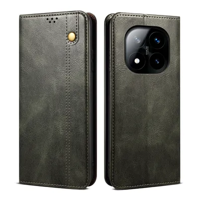 Immagine prodotto di Custodia per Xiaomi Redmi Note 14 Pro 5G in pelle flip case portafoglio con funzione stand verde