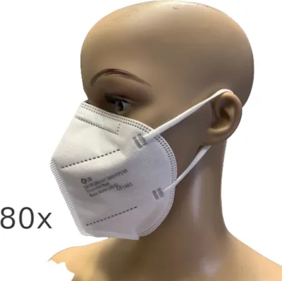 Produktbild von 80 x FFP2 Mundschutz weiß Feinstaubmaske