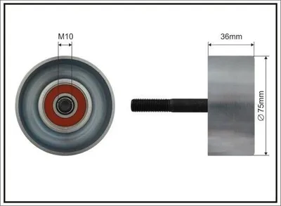 Produktbild von CAFFARO 500464 Umlenkrolle Keilrippenriemen 75mm für NISSAN MURANO (Z51)