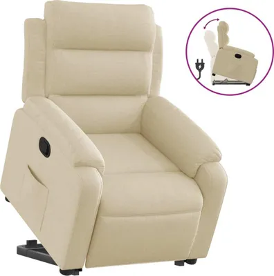 Produktbild von vidaXL Relaxsessel mit Aufstehhilfe Creme Stoff