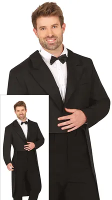 Imagen del producto de Traje de mayordomo , ideal para carnaval. Diseño clásico y elegante, con una chaqueta estilizada y detalles exquisitos. Talla: 52 - 54 (L). Color: