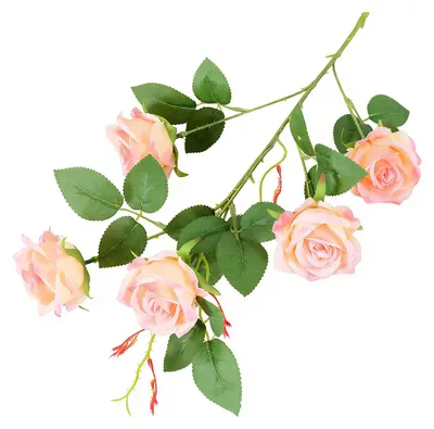 Produktbild von Künstliche Rosen für Blumenarrangements, künstlicher Seidenrosenstrauß mit 5 Blütenköpfen für Partys, Hochzeiten, Tischdekorationen für Zuhause