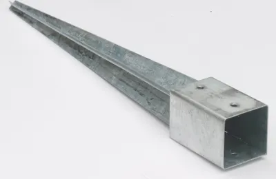 Produktbild von Bodenhülse Einschlaghülse 90 mm quadratisch als Pfosten-träger 75 cm lang für Holz-zaun Holz-Pfahl