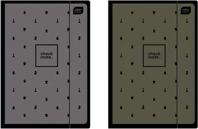 Imagen del producto de Carpeta Interdruk con goma elástica, tamaño A4+, tacto suave, diseño de ajedrez