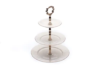 Obrázek produktu pro Thun 1794 Etažérka, zlatý proužek, Bernadotte, slonová kost, český porcelán, Thun