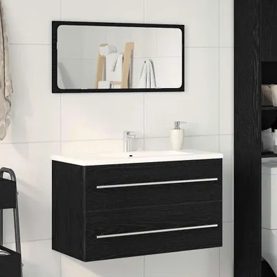 Zdjęcie produktu dla Maison Exclusive – szafka pod umywalkę, dąb czarny, 80 x 38,5 x 48 cm, materiał drewnopochodny