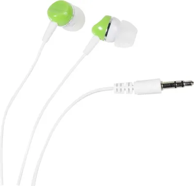 Produktbild von ViVanco™Colour Buds, Kabelgebunden, 20 - 20000 Hz, Musik, 10,5 g, Kopfhörer, Grün, Weiß