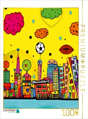 Produktbild von CALVENDO Puzzle Düsseldorf 1000 Teile Puzzle hoch | 1000 Teile Lege-Größe 64x48cm Foto-Puzzle für glückliche Stunden