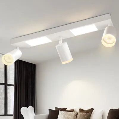 Immagine prodotto di ZMH plafoniera Led soffitto spot 3 fiamme GU10 camera da letto lampada 3000k bianco cucina lampada 20W soffitto faretto orientabile corridoio lampada metallo per cucina ufficio